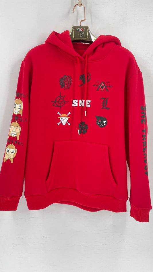 SEE NO EVIL Hoodie ( Unisex ) - Cherry Red