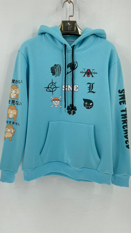 SEE NO EVIL Hoodie  ( Unisex ) - Baby Blue